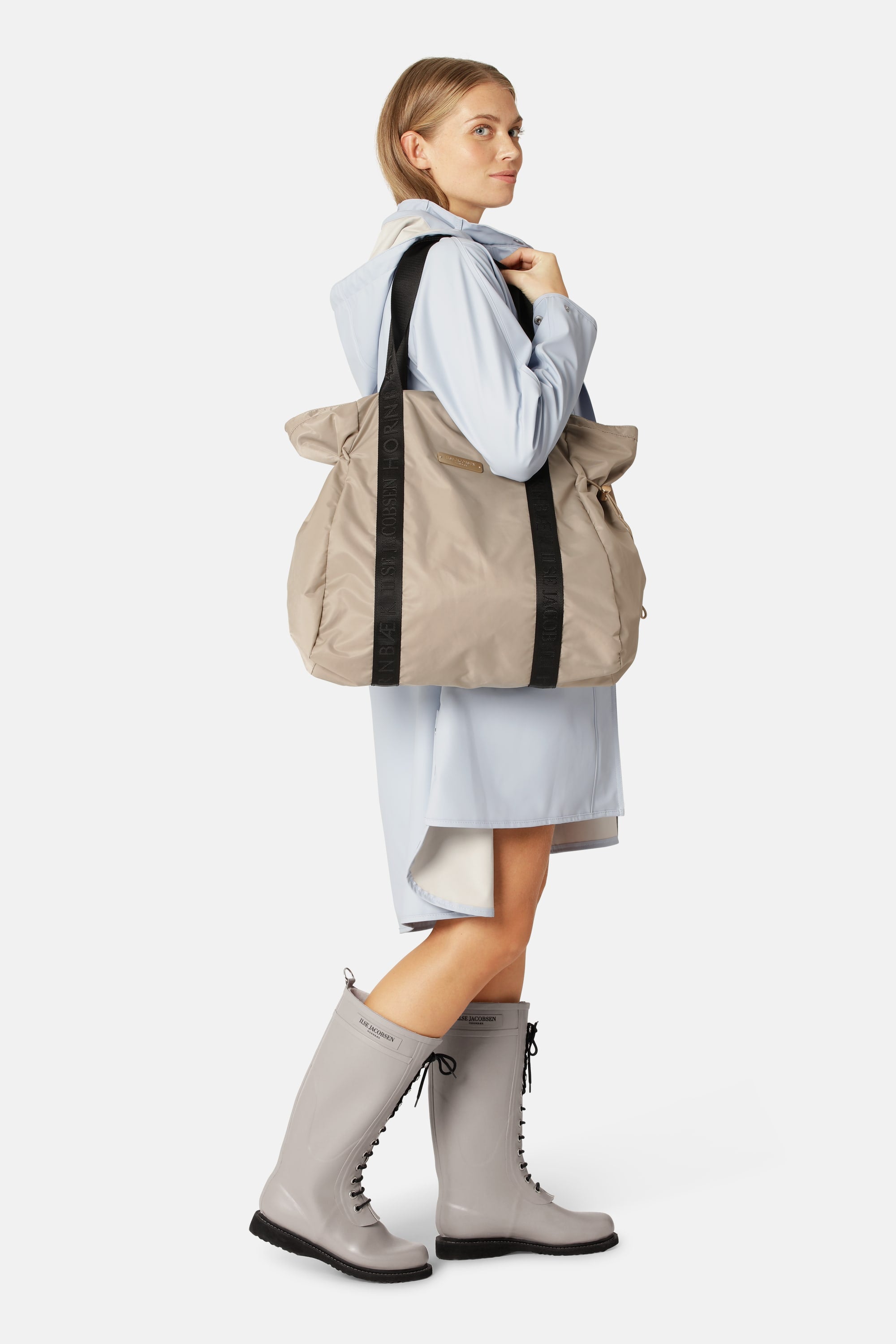 Light Rain Shopper Bag - White Pepper